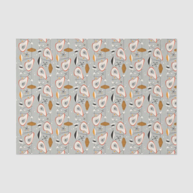 Geometric Teal & Blue Pattern Tissue Paper (Front)