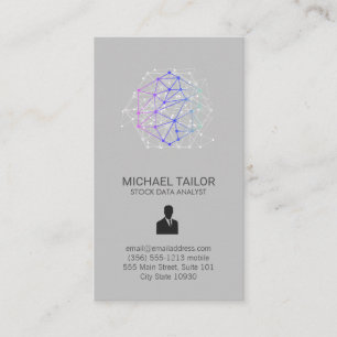 Geometric   Tech Networking Data Analyst Business Card