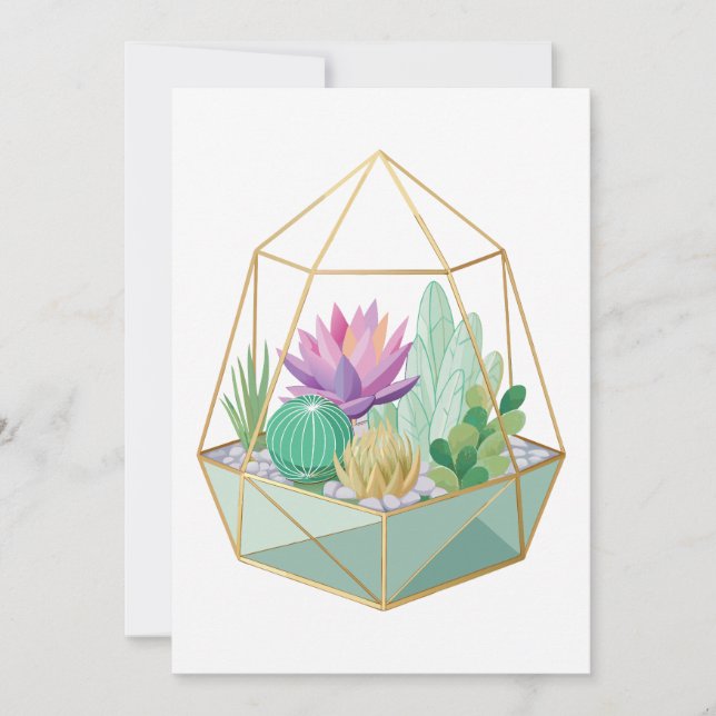 Geometric Terrarium Invitation (Front)
