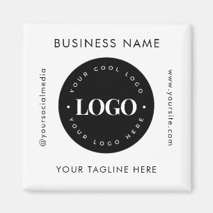 Geometric Text Custom Business Company Logo Modern Magnet