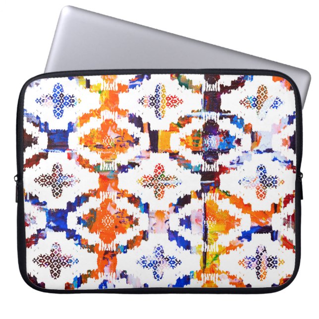 Geometric texture pattern with watercolor effectab laptop sleeve (Front)