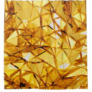 Geometric three dimensional golden metal backgroun