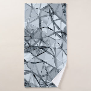 Geometric three dimensional golden metal backgroun bath towel