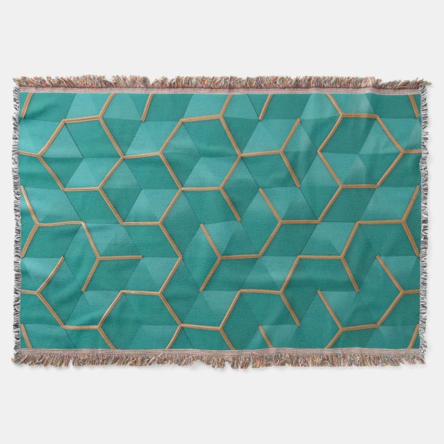 geometric throw blanket (Front)