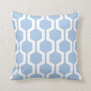 Geometric Throw Pillow in Placid Blue