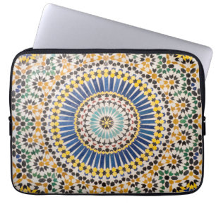 Geometric tile pattern, Morocco Laptop Sleeve