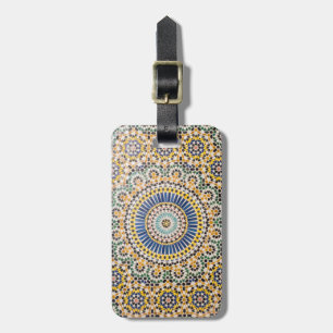 Geometric tile pattern, Morocco Luggage Tag