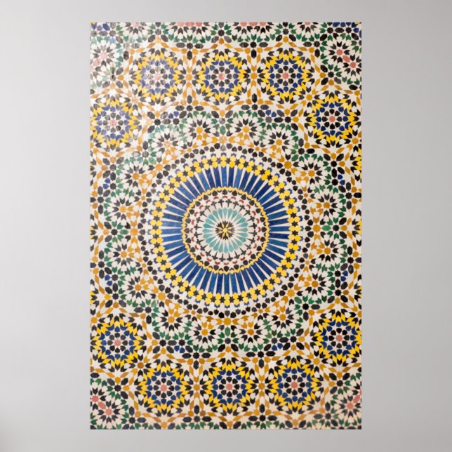 Geometric tile pattern, Morocco Poster (Front)