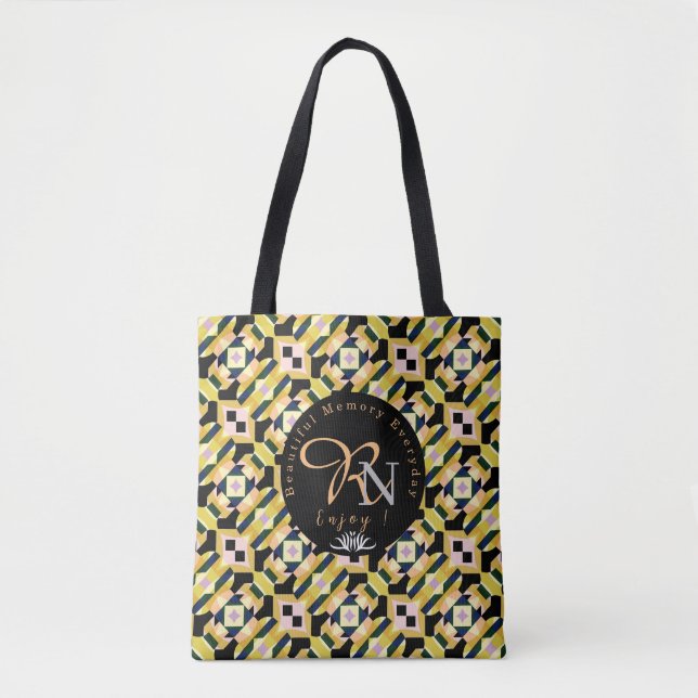 Geometric tile tote bag (Front)