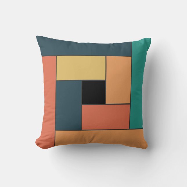 Geometric Tiles Pattern ver1 Throw Pillow (Front)
