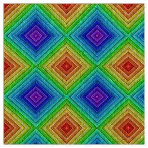 Geometric Topography - Natural Linen Fabric