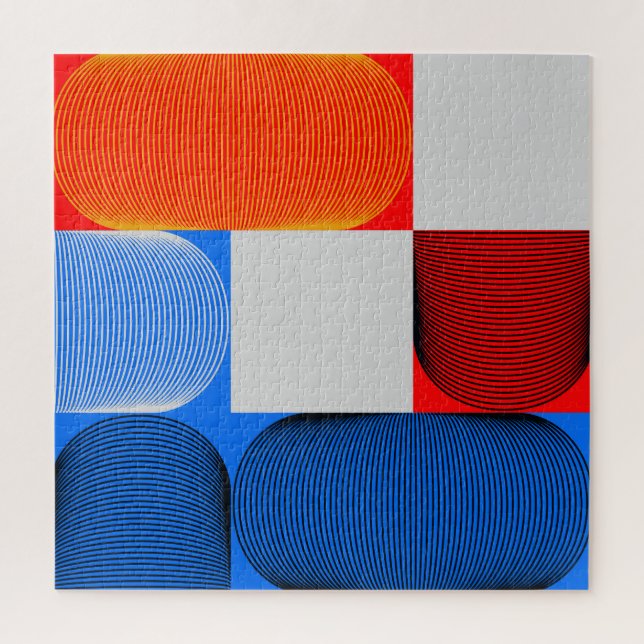 Geometric transition: abstract vintage pattern. jigsaw puzzle (Vertical)