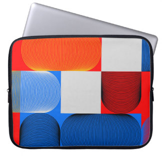 Geometric transition: abstract vintage pattern. laptop sleeve