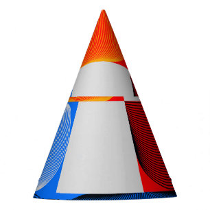 Geometric transition: abstract vintage pattern. party hat