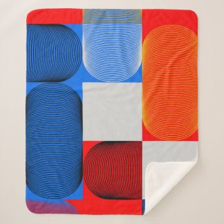Geometric transition: abstract vintage pattern. sherpa blanket
