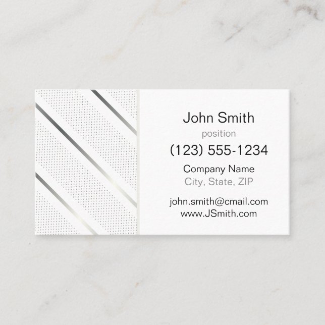 Geometric trendy pattern business card (Front)