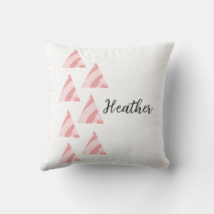 Geometric Triangels And Name Throw Pillow