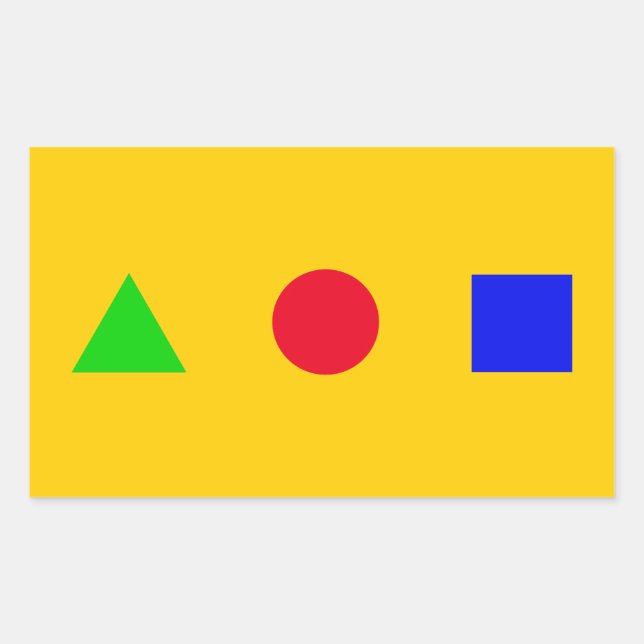 geometric - triangle, circle and square sticker (Front)