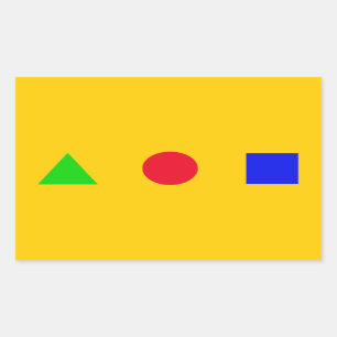 geometric - triangle, circle and square sticker