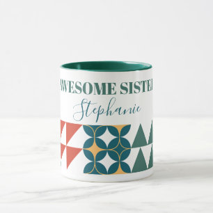 Geometric Triangle Circle Petal Shape Mug