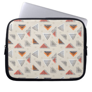 Geometric Triangle Hand Drawn Pattern Laptop Sleeve