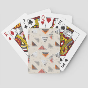 Geometric Triangle Hand Drawn Pattern Playing Cards