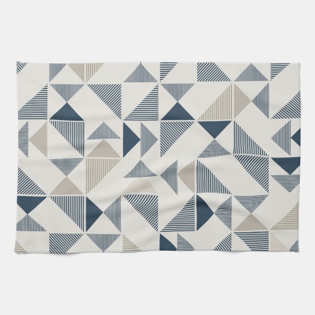 Geometric triangle pattern kitchen towel (Horizontal)