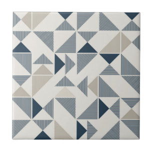 Geometric triangle pattern tile