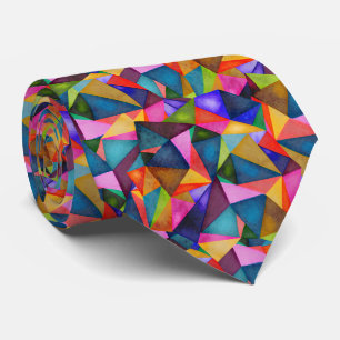 Geometric Triangle Patterned Tie