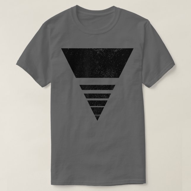 Geometric Triangle Sliced Shapes Geometry Art Dist T-Shirt (Design Front)