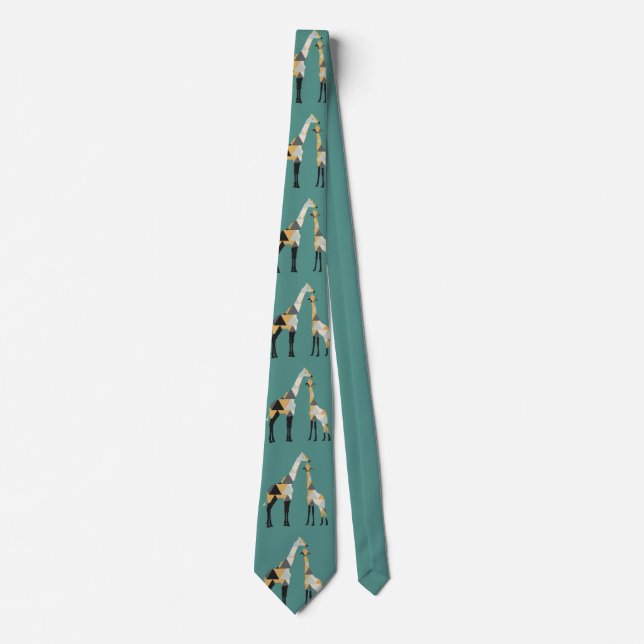 Geometric Triangles Giraffe Tie (Front)