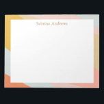Geometric Triangles in Pastel Earth Tones Name Notepad<br><div class="desc">A sweet and playful design of abstract geometric triangle shapes in a pretty palette of pastel earth tones, personalized with your name. Just click customize to add additional text or pictures. Contact me with any questions or requests.</div>