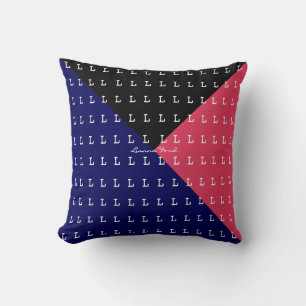 geometric triangles & initials pattern throw pillow