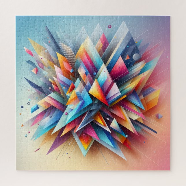 Geometric Triangles Jigsaw Puzzle (Vertical)