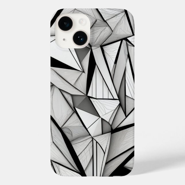 Geometric Triangles Line Art Case-Mate iPhone Case (Back)