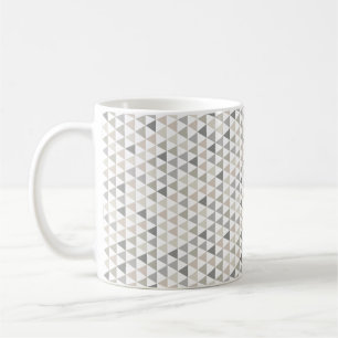 Geometric Triangles Modern Grey Neutrals Mug