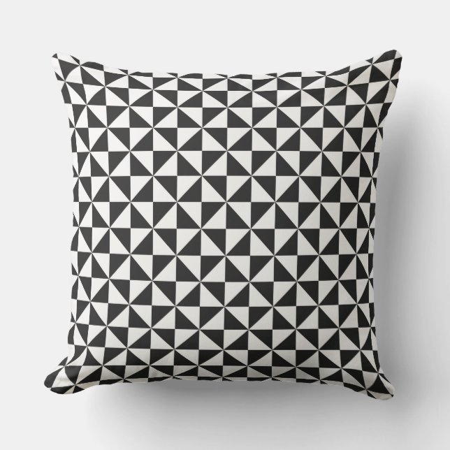 geometric triangles outdoor pillow (Front)