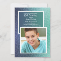 Geometric Triangles Photo Invitation