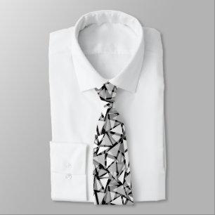 geometric triangles shapes grey tie