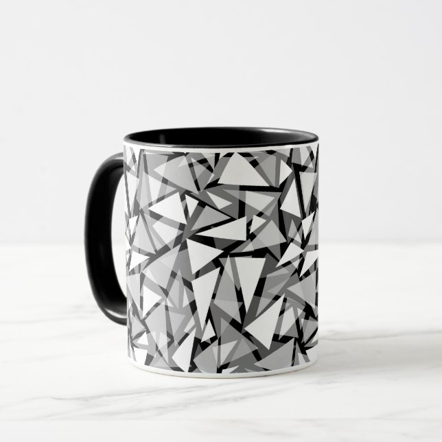 geometric triangles shapes pattern  mug (Front Left)