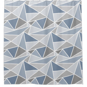Geometric Triangles, Slate Blue and Grey