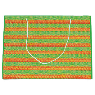 Geometric Tribal Retro Mid-Century Modern Pattern Large Gift Bag