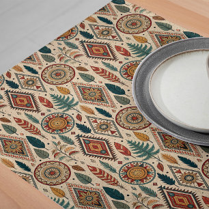 Geometric Tribal Table Runner Ethnic Home Decor
