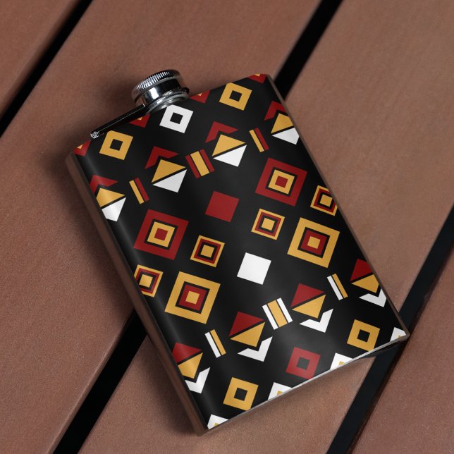 Geometric Tribal Triangle Pattern Hip Flask (flask)