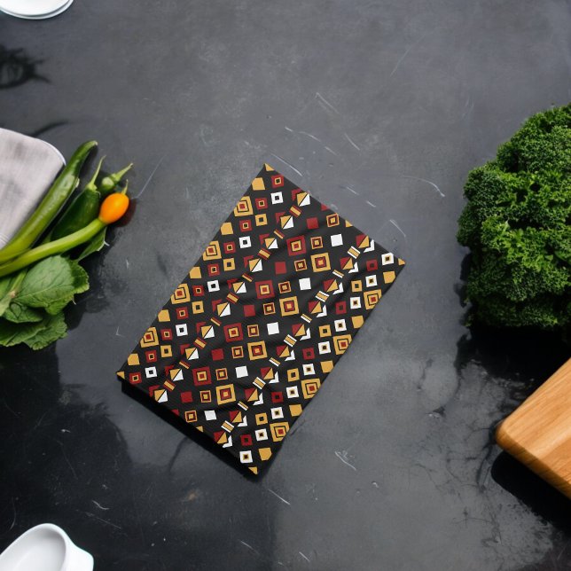 Geometric Tribal Triangle Pattern Kitchen Towel (Kitchen Towel)