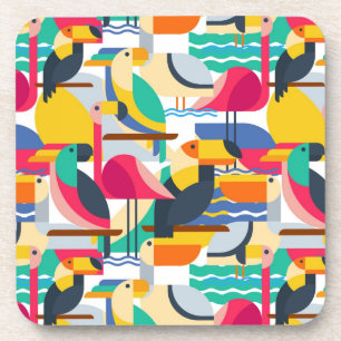 Geometric Tropical Birds Coaster