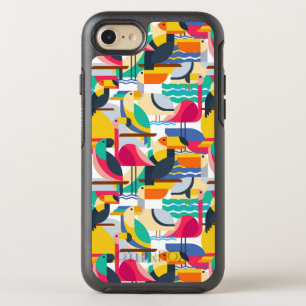 Geometric Tropical Birds OtterBox Symmetry iPhone 8/7 Case