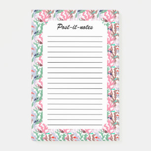 Geometric Tropical Fish Coral Reef Post-it Notes