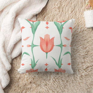 Geometric Tulip Modern Spring Pillow