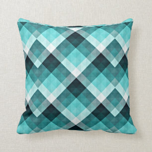 Geometric Turquoise Pattern Throw Pillow